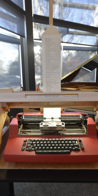 Anechoia Memoriam typewriter setup